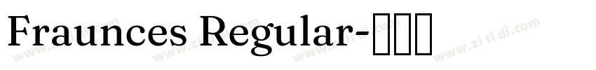 Fraunces Regular字体转换
